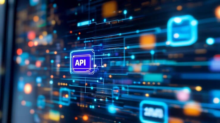 API connectivity network graphic