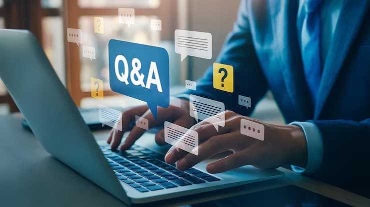 Professional running Q&A and testing workflows on a laptop